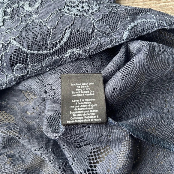 Aritzia Talula Navy Lace Semi Sheer Mini Dress - Picture 11 of 14